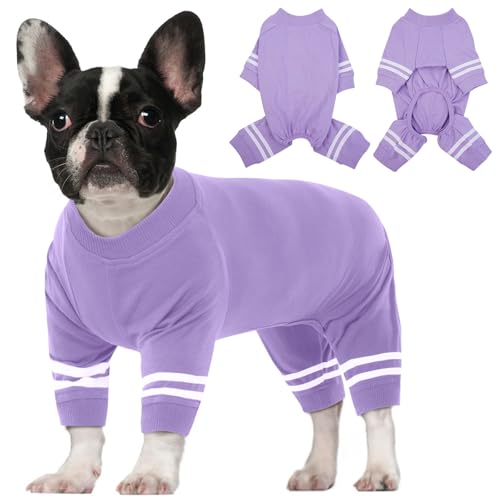 DENTRUN Hunde Pyjama, Jumpsuit für kleine Hunde, Hund Overall, Hundepullover, Hunde-Schlafanzug, Warm und Gemütlich Pyjama Hund, Vierbeinig Hundepullover von DENTRUN