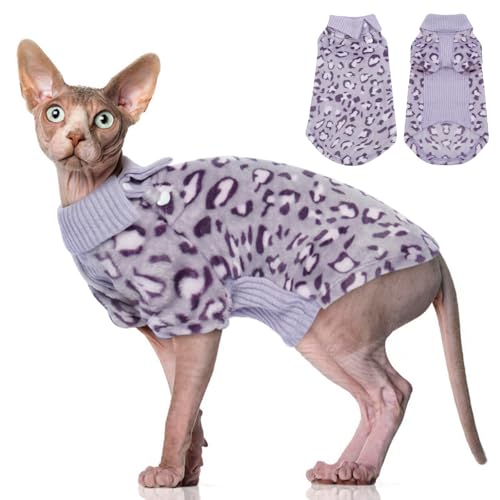 DENTRUN Katze Wintermantel, Katze Pullover für Katzen, Katze Kleidung, Katze Weiche Pyjamas, Sphynx Katze Kleidung, Katze Kleid, Winterjacke für Katzen von DENTRUN