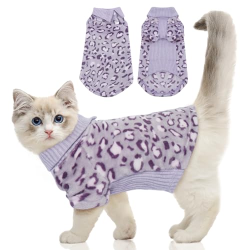 DENTRUN Katze Wintermantel, Katze Pullover für Katzen, Katze Kleidung, Katze Weiche Pyjamas, Sphynx Katze Kleidung, Katze Kleid, Winterjacke für Katzen von DENTRUN