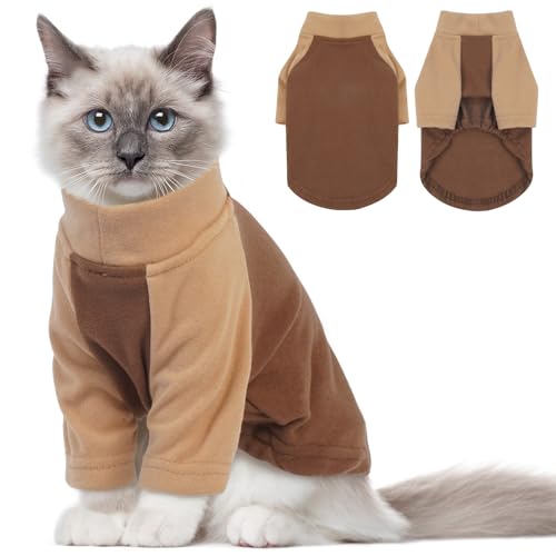 DENTRUN Katzenpullover, Katzenjumper, Katzenmantel Warm, Katzen-Pyjama, Katzen-Shirt für Sphynx, Warm Katzenpullover, Wintermantel Warmhalten Katze von DENTRUN