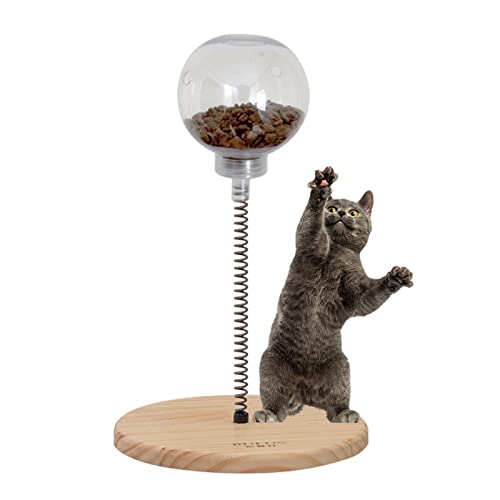 DEWU Katzenpuzzle Tumbler, Katze Feeder Ball Interaktives Spiel für Ihre Katze, Katzen-Futterspender Spielzeug füllen mit Futter und Leckereien, ideal für Portionskontrolle und schnelles Essen, von DEWU