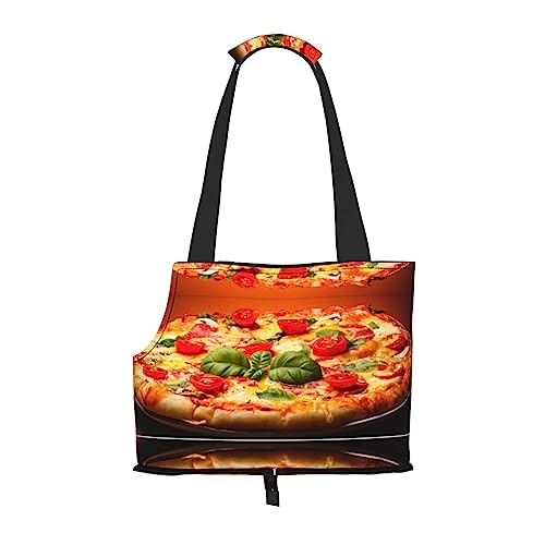 Große Pizza-Tragetasche für kleine Hunde, tragbar, für kleine Hunde und Katzen, weiche Seiten, Einkaufstasche für Haustiere von DEXNEL