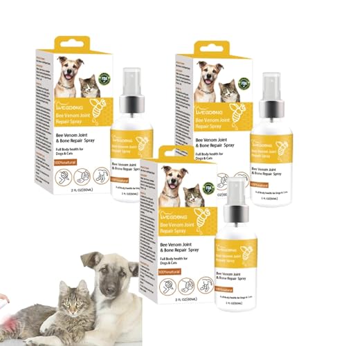 DEYROS Ourlyard Biene Venom Gelenk & Knochen Therapie Spray-Ganz Körper Erholung für Hunde & Katzen, Bee Venom Joint & Bone Therapy Spray, starker Knochen, Hilft,die Mobilitat zu erhalten (3 PCS) von DEYROS