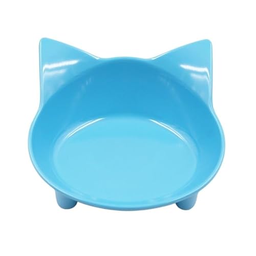 Erhöhter Futternapf for Katzen, Futterspender for Futter und Wasser, leicht zu reinigen, Rutschfester, neigbarer Katzennapf, Heimtierbedarf(Color:Blue) von DFJOENVLDKHFE