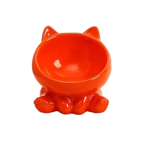 Funktioneller und Bezaubernder Katzennapf aus Keramik for vielseitige Fütterungsbedürfnisse(Orange) von DFJOENVLDKHFE