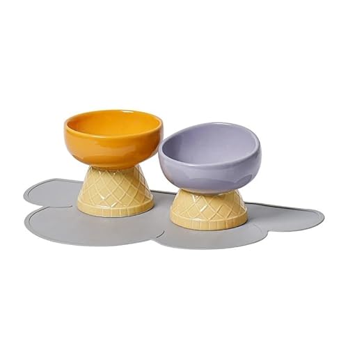 Funktioneller und Bezaubernder Katzennapf aus Keramik for vielseitige Fütterungsbedürfnisse(Orange purple mat) von DFJOENVLDKHFE