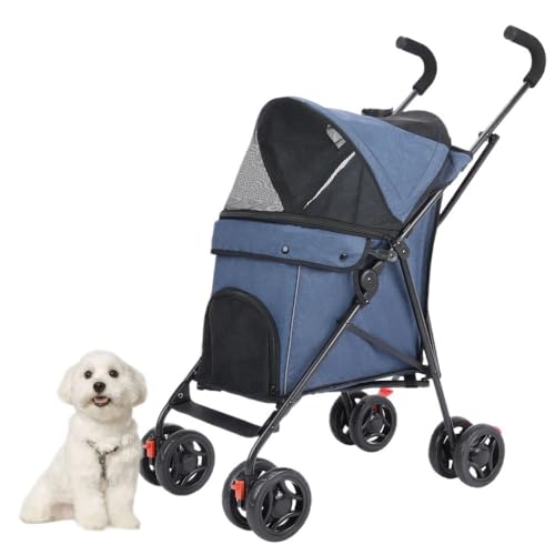 Großer Outdoor-Haustier-Kinderwagen for Katzen und Hunde. Kleiner und mittelgroßer Hunde-Haustier-Kinderwagen. Leichter Katzen- und Hunde-Kinderwagen. Zusammenklappbarer Haustier-Kinderwagen, Universa von DFJOENVLDKHFE