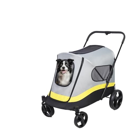 Großer Outdoor-Haustier-Kinderwagen for Katzen und Hunde. Kleiner und mittelgroßer Hunde-Haustier-Kinderwagen. Leichter Katzen- und Hunde-Kinderwagen. Zusammenklappbarer Haustier-Kinderwagen, Universa von DFJOENVLDKHFE