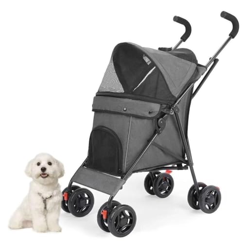 Großer Outdoor-Haustier-Kinderwagen for Katzen und Hunde. Kleiner und mittelgroßer Hunde-Haustier-Kinderwagen. Leichter Katzen- und Hunde-Kinderwagen. Zusammenklappbarer Haustier-Kinderwagen, Universa von DFJOENVLDKHFE