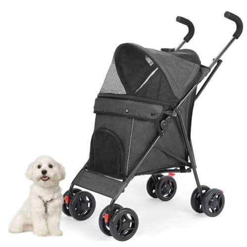 Großer Outdoor-Haustier-Kinderwagen for Katzen und Hunde. Kleiner und mittelgroßer Hunde-Haustier-Kinderwagen. Leichter Katzen- und Hunde-Kinderwagen. Zusammenklappbarer Haustier-Kinderwagen, Universa von DFJOENVLDKHFE