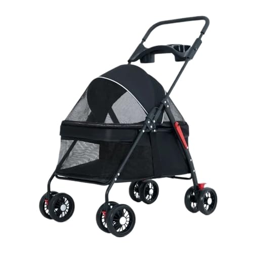 Großer Outdoor-Haustier-Kinderwagen for Katzen und Hunde. Kleiner und mittelgroßer Hunde-Haustier-Kinderwagen. Leichter Katzen- und Hunde-Kinderwagen. Zusammenklappbarer Haustier-Kinderwagen, Universa von DFJOENVLDKHFE