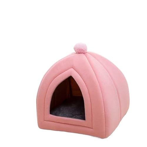 Katzennest, Gemütliches Katzenhöhlenbett, Katzenversteck, Süßes Katzenversteck, Vielseitiges Katzenbett for Privatsphäre, Nickerchen und Spielen, Passend for Katzen und Hunde(Pink,L 40x40x42cm) von DFJOENVLDKHFE