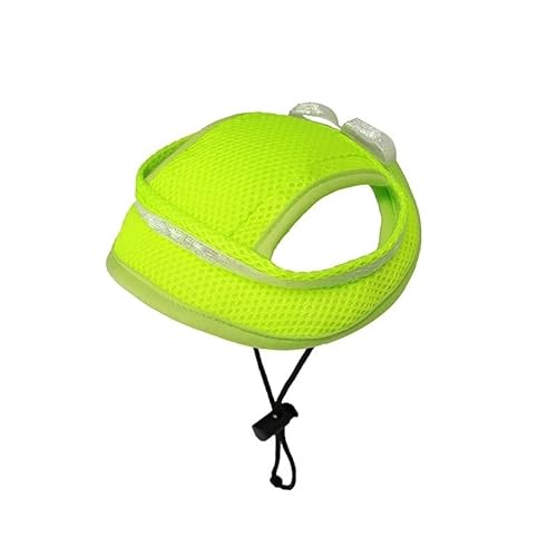 Verstellbare Hundemütze, süße und praktische Hundemütze for den täglichen Gebrauch im Freien, Hüte for Hunde for kleine und mittelgroße Hunde(Fluorescent green,L) von DFJOENVLDKHFE