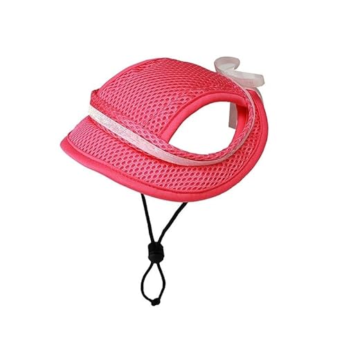 Verstellbare Hundemütze, süße und praktische Hundemütze for den täglichen Gebrauch im Freien, Hüte for Hunde for kleine und mittelgroße Hunde(Rose red,M) von DFJOENVLDKHFE