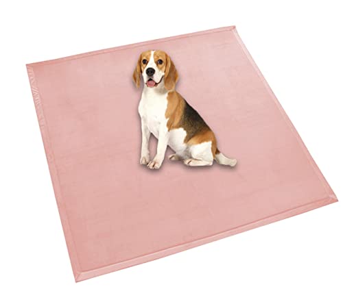 Hundebett-Matratze, extra große Hundeunterlage, weiches Fleece, bequeme Haustiermatte, beruhigend, für Hunde und Katzen, rutschfest, waschbar, Hundekissen (120 x 90 cm, Rosa) von DG Catiee