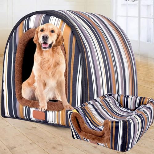 Luxuriöse Hundehütte, Größe XL, extra groß, Haustier, Katzenhöhle, Zwinger für kleine, große, mittelgroße Hunde, Katzen, für drinnen und draußen, waschbar (45 x 38 x 36 cm, A) von DG Catiee