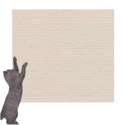 Selbstklebende Kratzmatte für Kletterkatze, Wand, Anti-Kratzmatte, Teppich, Möbelschutz für Sofa, Zuhause, Büro, 30 x 100 cm, Beige von DG Catiee