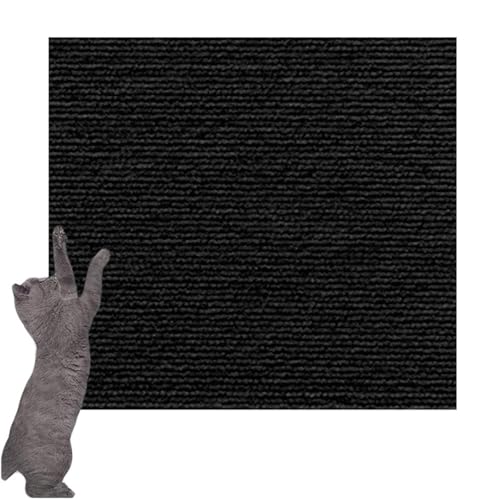 Selbstklebende Kratzmatte für Kletterkatze, Wand, Anti-Kratzmatte, Teppich, Möbelschutz für Sofa, Zuhause, Büro, 30 x 100 cm, Schwarz von DG Catiee