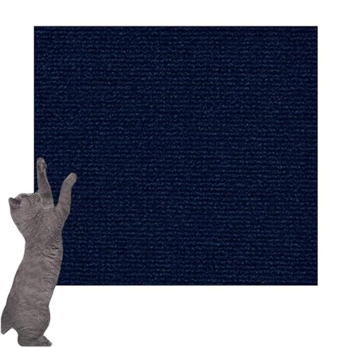 Selbstklebende Kratzmatte für Kletterkatze, Wand, Anti-Kratzmatte, Teppich, Möbelschutz für Sofa, Zuhause, Büro, 30 x 60 cm, Marineblau von DG Catiee