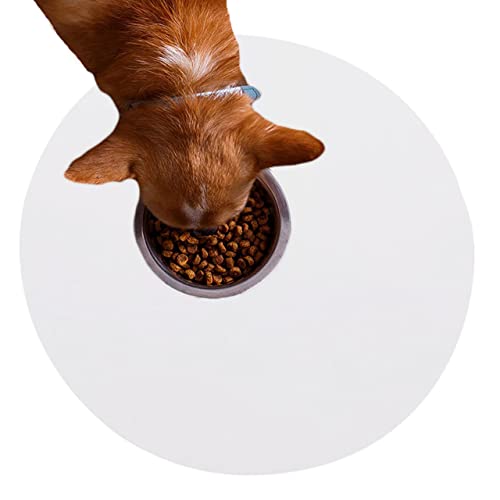 Transparente PVC-Haustiermatte, strapazierfähige Futternapf-Matte, wasserdichte Futternapf-Matte, rutschfeste Haustier-Tischmatte für Katzen und Hunde, 1 Stück, 100 cm von DG Catiee