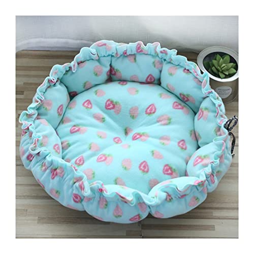 DGOINGPI Hundebett 17 Farben, superweiches, warmes Katzenbett, verstellbare Hundematte, Haustier-Schlafkorb, rund, flauschig Katzenbett(13,55cm Outer diamete) von DGOINGPI