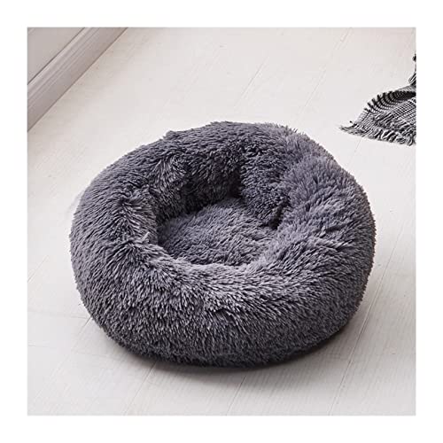 DGOINGPI Hundebett 18 Farben Hund Lange Plüsch Betten Beruhigendes Bett Welpen Kissen Haustier Matte Winter Warme Sofa Hundehütte Betten Katzenbett(11,S Diameter 40cm) von DGOINGPI