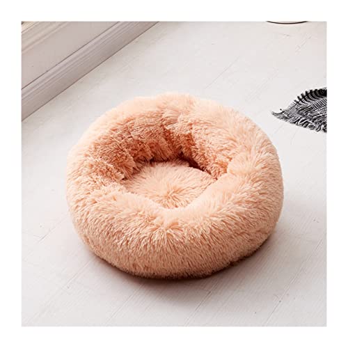 DGOINGPI Hundebett 18 Farben Hund Lange Plüsch Betten Beruhigendes Bett Welpen Kissen Haustier Matte Winter Warme Sofa Hundehütte Betten Katzenbett(5,3XL Diameter 100cm) von DGOINGPI