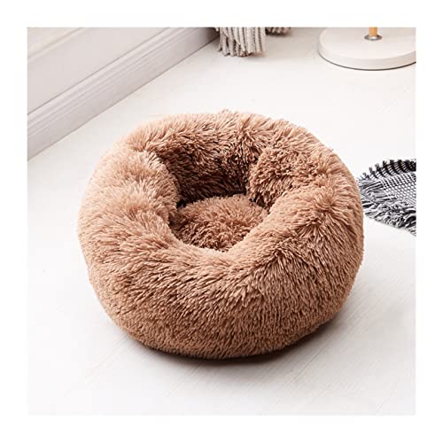 DGOINGPI Hundebett 18 Farben Hund Lange Plüsch Betten Beruhigendes Bett Welpen Kissen Haustier Matte Winter Warme Sofa Hundehütte Betten Katzenbett(8,3XL Diameter 100cm) von DGOINGPI