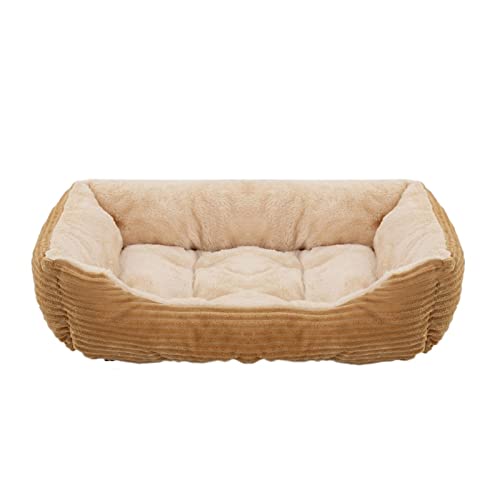 DGOINGPI Hundebett Bett für Hund, Katze, Zwinger, mittelgroß, klein, Hundesofa, Kissen, Hundebett, Haus, Heimtierbedarf Katzenbett(Cat Dog Bed 08,XL (80X60X17CM)) von DGOINGPI