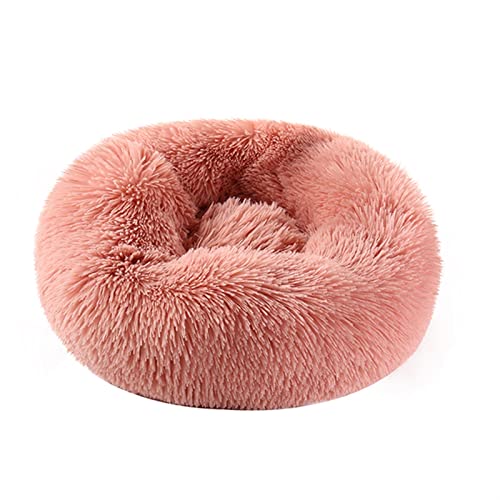 DGOINGPI Hundebett Donuts Hundebettkorb Beruhigungsbett Haustierhütte Katzenhaus Kuschelkatzenbetten für kleine große Hunde Katzenbett(Fairy Powder,XS 40cm) von DGOINGPI