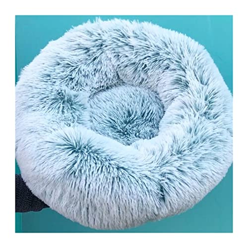 DGOINGPI Hundebett Donuts Hundebettkorb Beruhigungsbett Haustierhütte Katzenhaus Kuschelkatzenbetten für kleine große Hunde Katzenbett(Gradient Green,XS 40cm) von DGOINGPI