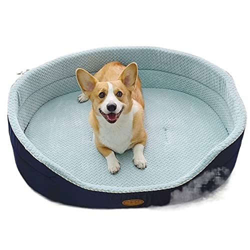 DGOINGPI Hundebett Große Größe, extra großes Hundebett, Haus, Sofa, Zwinger, weiches Fleece, Haustier, Hund, Katze, warmes Bett, S-XL Katzenbett(Navy Green,XL) von DGOINGPI