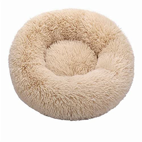 DGOINGPI Hundebett Haustier-Hundebett, bequemer Donut, rund, Hundehütte, ultraweich, waschbar, Hunde- und Katzenkissen, Winterbett Katzenbett(Yello,20cm) von DGOINGPI