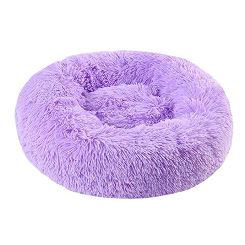 DGOINGPI Hundebett Haustier-Liegekissen für kleine, mittelgroße und große Hunde & Katzenzwinger Welpenmatte Haustierbett Katzenbett(Purple,40cm Diameter) von DGOINGPI