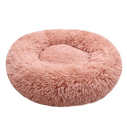 DGOINGPI Hundebett Haustier-Liegekissen für kleine, mittelgroße und große Hunde & Katzenzwinger Welpenmatte Haustierbett Katzenbett(Rose pink,40cm Diameter) von DGOINGPI