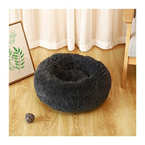 DGOINGPI Hundebett Hundebett Plüsch Katzenmatte Hundebetten für große Hunde Haustierhütte Sofa für Hundekorb Haustier Katzenbett Hund Katzenbett(Dark Gray,30cm) von DGOINGPI