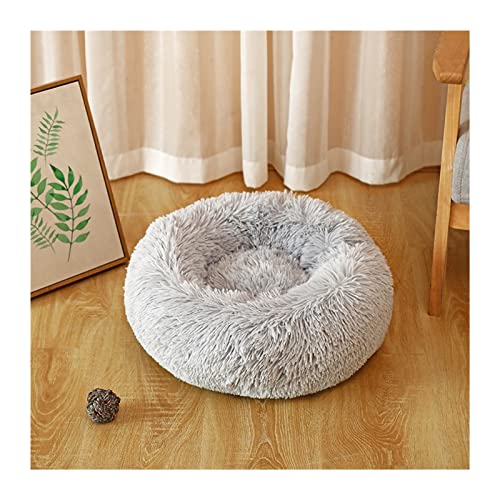 DGOINGPI Hundebett Hundebett Plüsch Katzenmatte Hundebetten für große Hunde Haustierhütte Sofa für Hundekorb Haustier Katzenbett Hund Katzenbett(Light Gray,100cm) von DGOINGPI