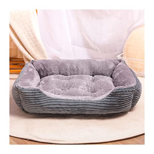 DGOINGPI Hundebett Hundebett Schlafsack Zwinger Katze Welpen Schlafsofa Haustier Haus Winter Warme Betten Kissen Für Kleine Hunde Katzenbett(Gray,L 70x52cm) von DGOINGPI