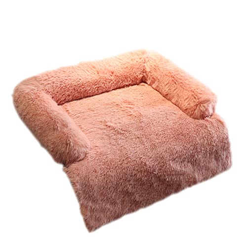 DGOINGPI Hundebett Hundeschlafsofa mit Reißverschluss, Haustierbetten für Katzen, großes Hundebett, Katzenmatten, Haustiernestkissen Katzenbett(3027 Zip Pink,L) von DGOINGPI