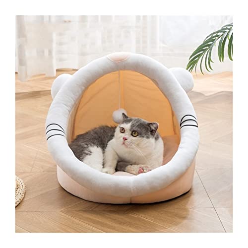 DGOINGPI Hundebett Katzenbett, Höhle, Hund, weiches Nest, Zwinger, Kätzchenbett, Hausschlafsack für kleine, mittelgroße Hunde Katzenbett(Pink,L (40 by 48 by 48cm)) von DGOINGPI