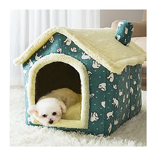 DGOINGPI Hundebett Niedliches Hundehaus Welpennest Haustierhaus Hundebett Katzenhütte Warmer Katzenkäfig Welpenkatze Katzenbett(Chocolate,M 44x36x39cm) von DGOINGPI