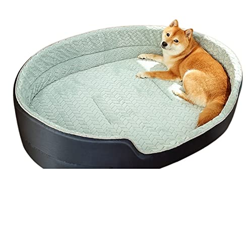 DGOINGPI Hundebett Pet Bed House Schlafbetten für große, mittelgroße und kleine Hunde, weiche, waschbare Hundehüttenmatte Katzenbett(Blue,M-L50xW35cm) von DGOINGPI