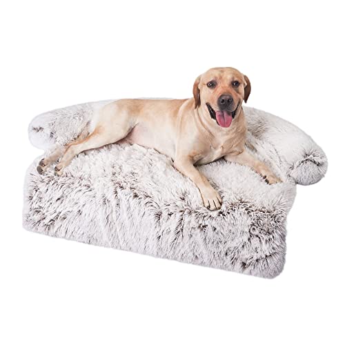 DGOINGPI Hundebett Pet Sofa Hundebett Beruhigendes Bett für große Hunde Sofadecke Winter Warm Cat Bed Mat Couches Katzenbett(LCoffee Detachable,50x50cm) von DGOINGPI