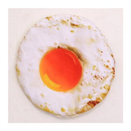 DGOINGPI Hundebett Spiegelei druckt Haustier-Bettmatte, ultraweiche, Dicke Flanell-Bettmatten für Hunde und Katzen für Schlafen Katzenbett(Fried Egg Blanket,S) von DGOINGPI