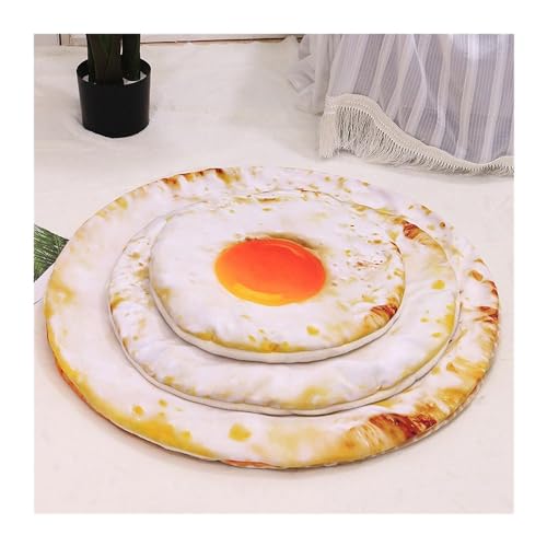 DGOINGPI Hundebett Spiegelei druckt Haustier-Bettmatte, ultraweiche, Dicke Flanell-Bettmatten für Hunde und Katzen für Schlafen Katzenbett(Fried Egg mat,L) von DGOINGPI