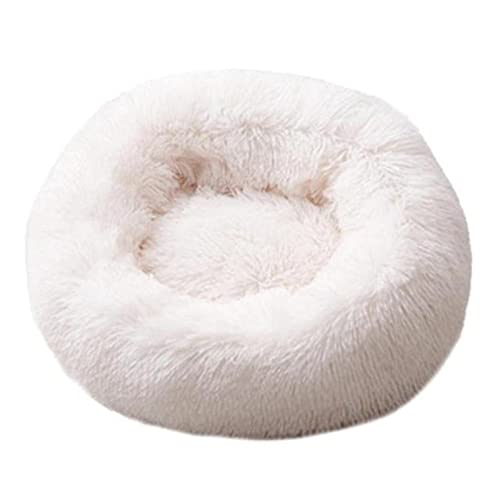 DGOINGPI Hundebett Weiches Hundebett, waschbar, langes Plüsch, Hundehütte, Katzenhaus, Matten, Sofa für Hundekorb, warmes Haustierbett Katzenbett(Beige,XS 40CM) von DGOINGPI