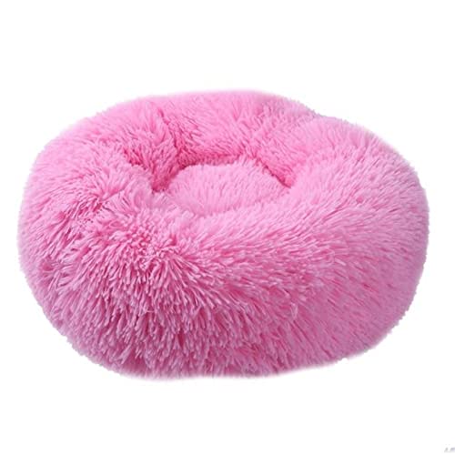 DGOINGPI Hundebett Weiches Hundebett, waschbar, langes Plüsch, Hundehütte, Katzenhaus, Matten, Sofa für Hundekorb, warmes Haustierbett Katzenbett(F Pink,XS 40CM) von DGOINGPI