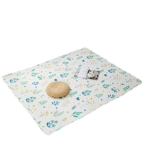 DGOINGPI Hundebett Wiederverwendbare Pee Pads Puppy Kennel Crate Mats Waschbare rutschfeste Katzenmatten für Fußböden Katzenbett(Green Leaf,S - 70x70cm) von DGOINGPI