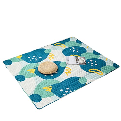 DGOINGPI Hundebett Wiederverwendbare Pee Pads Puppy Kennel Crate Mats Waschbare rutschfeste Katzenmatten für Fußböden Katzenbett(Modern Blue,M - 70x90cm) von DGOINGPI