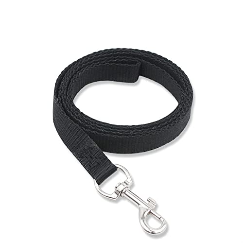 Hundeleine 120 cm * 1,5 cm Nylon Haustier Hundeleine Hundehalsband Walking Training Leine Katzen Hundegeschirr Schleppleine für Hunde(Black) von DGOINGPI